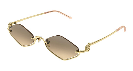 Gucci GG1604S-003 53 Sunglass GOLD-GOLD-ORANGE