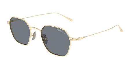 Montblanc MB0472S-001 50 Sunglass GOLD-GOLD-GREY