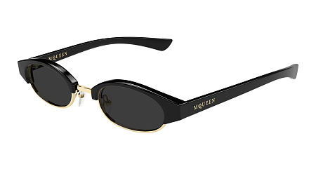 Alexander McQueen AM0534S-001 48 Sunglass BLACK-BLACK-GREY