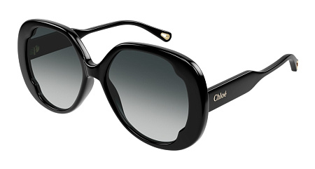 Chloe CH0195S-001 56 Sunglass BLACK-BLACK-GREY