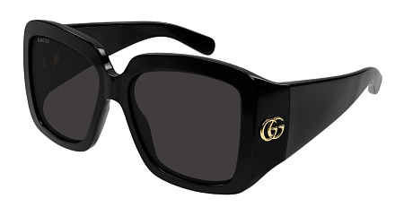 Gucci GG1402SA-001 55 Sunglass BLACK-BLACK-GREY
