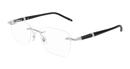 Montblanc MB0346O-004 53 Optical Frame SILVER-BLACK-TRANSPARENT Montblanc MB0346O-004 53 Optical Frame SILVER-BLACK-TRANSPARENT