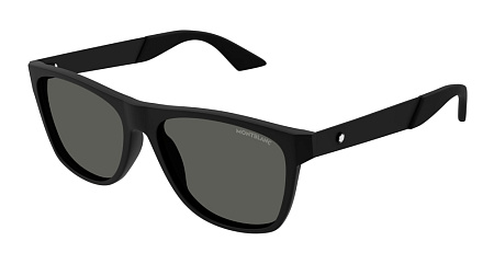 Montblanc MB0298S-005 56 Sunglass BLACK-BLACK-SMOKE Montblanc MB0298S-005 56 Sunglass BLACK-BLACK-SMOKE