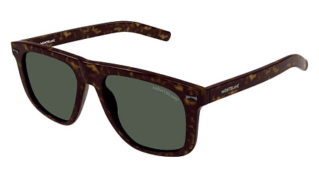 Montblanc MB0227S-002 55 Sunglass HAVANA-HAVANA-GREEN