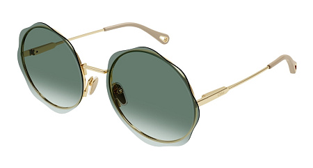 Chloe CH0202S-002 61 Sunglass GOLD-GOLD-GREEN