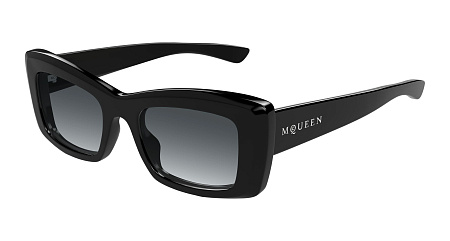 Alexander McQueen AM0526S-001 50 Sunglass BLACK-BLACK-GREY