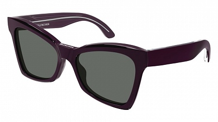 Balenciaga BB0231S-007 57 Sunglass VIOLET-VIOLET-GREEN