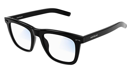 Montblanc MB0226S-005 53 Sunglass BLACK-BLACK-TRANSPARENT