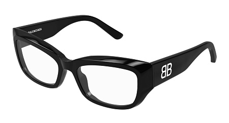 Balenciaga BB0399O-001 55 Optical Frame BLACK-BLACK-TRANSPARENT