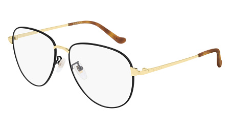 Gucci GG0577OA-002 57 Optical Frame BLACK-GOLD-TRANSPARENT