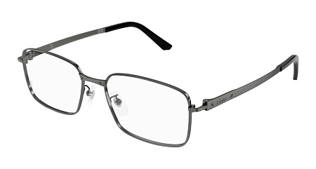 Cartier CT0555OA-003 55 Optical Frame RUTHENIUM-RUTHENIUM-TRANSPARENT