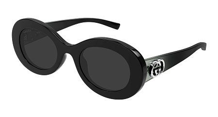 Gucci GG2026S-001 51 Sunglass BLACK-BLACK-GREY