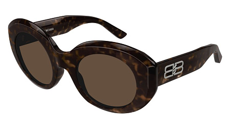 Balenciaga BB0235S-002 52 Sunglass HAVANA-HAVANA-BROWN