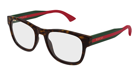 Gucci GG0004ONN-002 53 Optical Frame HAVANA-GREEN-TRANSPARENT