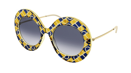 Gucci GG0894S-001 53 Sunglass YELLOW-GOLD-GREY