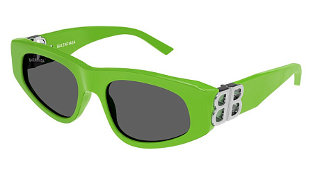 Balenciaga BB0095S-009 53 Sunglass GREEN-SILVER-GREY