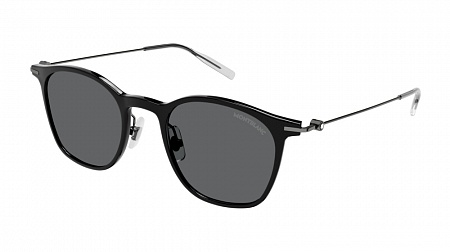 Montblanc MB0098S-010 53 Sunglass BLACK-RUTHENIUM-GREY
