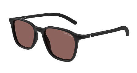 Montblanc MB0325S-005 53 Sunglass BLACK-BLACK-RED