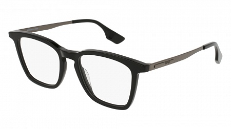 McQ MQ0071O-001 50 Optical Frame BLACK-RUTHENIUM-TRANSPARENT