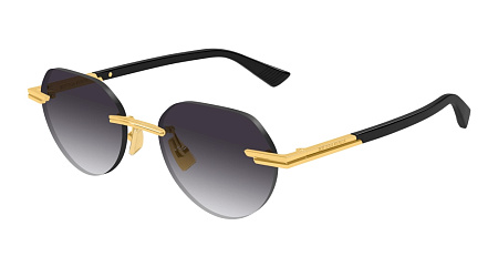 Bottega Veneta BV1379S-001 51 Sunglass GOLD-GOLD-GREY Bottega Veneta BV1379S-001 51 Sunglass GOLD-GOLD-GREY