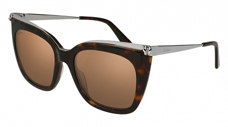 Cartier CT0030S-002 53 Sunglass HAVANA-SILVER-VIOLET