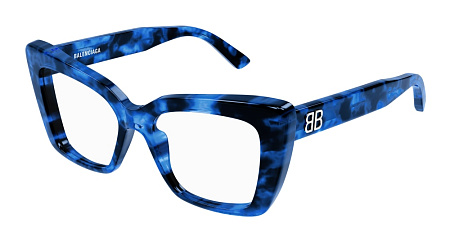 Balenciaga BB0297O-004 52 Optical Frame BLUE-BLUE-TRANSPARENT
