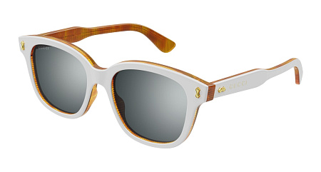 Gucci GG1264S-004 52 Sunglass SILVER-SILVER-BROWN