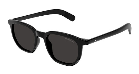 Montblanc MB0352S-001 50 Sunglass BLACK-BLACK-GREY