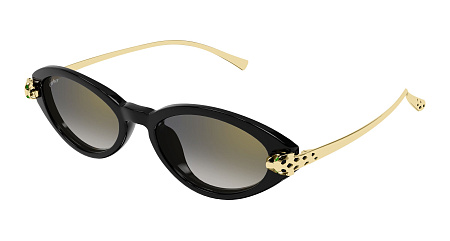 Cartier CT0634S-001 52 Sunglass BLACK-GOLD-GREY Cartier CT0634S-001 52 Sunglass BLACK-GOLD-GREY