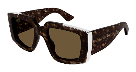 Alexander McQueen AM0446S-002 51 Sunglass HAVANA-HAVANA-BROWN