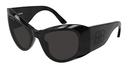 Balenciaga BB0393S-003 57 Sunglass BLACK-BLACK-GREY Balenciaga BB0393S-003 57 Sunglass BLACK-BLACK-GREY