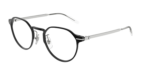Montblanc MB0469OL-001 50 Optical Frame BLACK-SILVER-TRANSPARENT