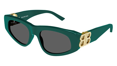 Balenciaga BB0095S-005 53 Sunglass GREEN-GOLD-GREY