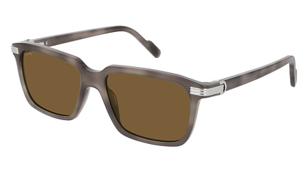 Cartier CT0220S-003 55 Sunglass HAVANA-HAVANA-BROWN