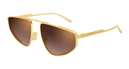 Bottega Veneta BV1466S-004 59 Sunglass GOLD-GOLD-BROWN