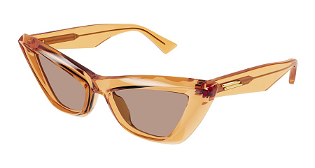 Bottega Veneta BV1101S-011 53 Sunglass ORANGE-ORANGE-BROWN