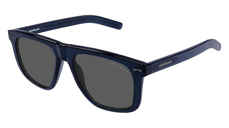 Montblanc MB0227S-003 55 Sunglass BLUE-BLUE-BLUE