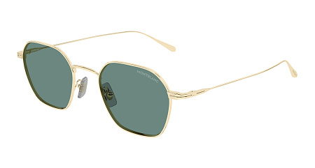 Montblanc MB0472S-004 50 Sunglass GOLD-GOLD-GREEN Montblanc MB0472S-004 50 Sunglass GOLD-GOLD-GREEN
