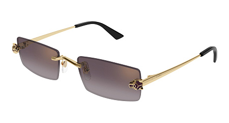 Cartier CT0598S-005 55 Sunglass GOLD-GOLD-VIOLET