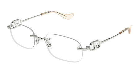 Valentino VG0034O-001 53 Optical Frame SILVER-SILVER-TRANSPARENT