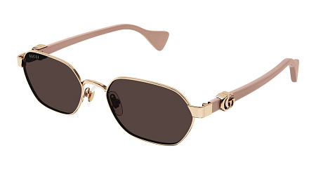 Gucci GG1593S-003 56 Sunglass GOLD-PINK-VIOLET