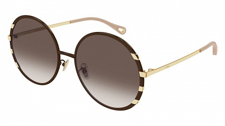 Chloe CH0144S-001 58 Sunglass BROWN-GOLD-BROWN