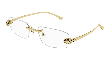 Cartier CT0494O-001 55 Optical Frame GOLD-GOLD-TRANSPARENT