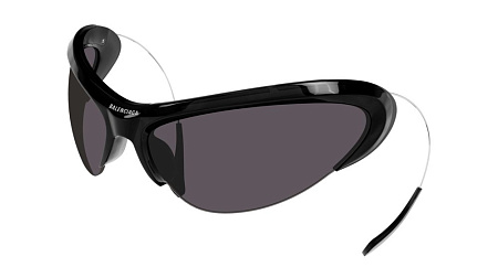 Balenciaga BB0232S-001 91 Sunglass BLACK-SILVER-GREY