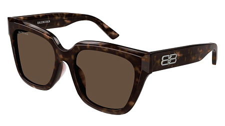 Balenciaga BB0237SA-002 55 Sunglass HAVANA-HAVANA-BROWN