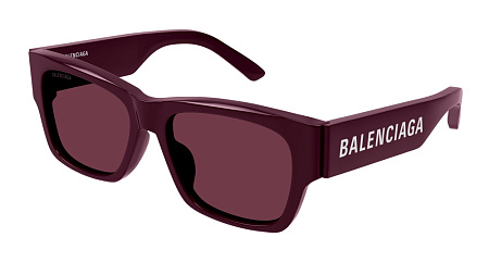 Balenciaga BB0262SA-004 56 Sunglass BURGUNDY-BURGUNDY-RED