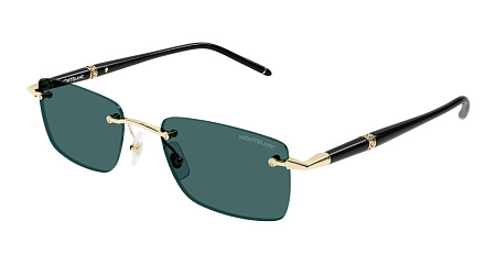 Montblanc MB0344S-006 54 Sunglass GOLD-BLACK-GREEN