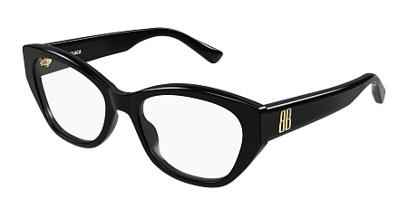 Balenciaga BB0481O-005 56 Optical Frame BLACK-BLACK-TRANSPARENT
