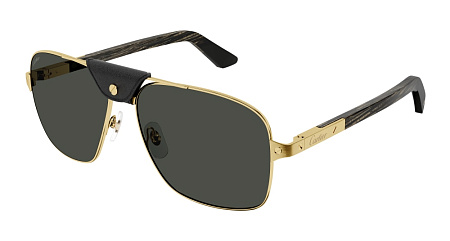 Cartier CT0389S-001 61 Sunglass GOLD-BLACK-GREY