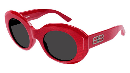 Balenciaga BB0235S-003 52 Sunglass RED-RED-GREY